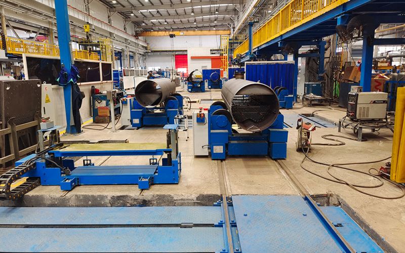 武漢用戶(hù)焊接作業(yè)中配套的有軌電動(dòng)地平車(chē)